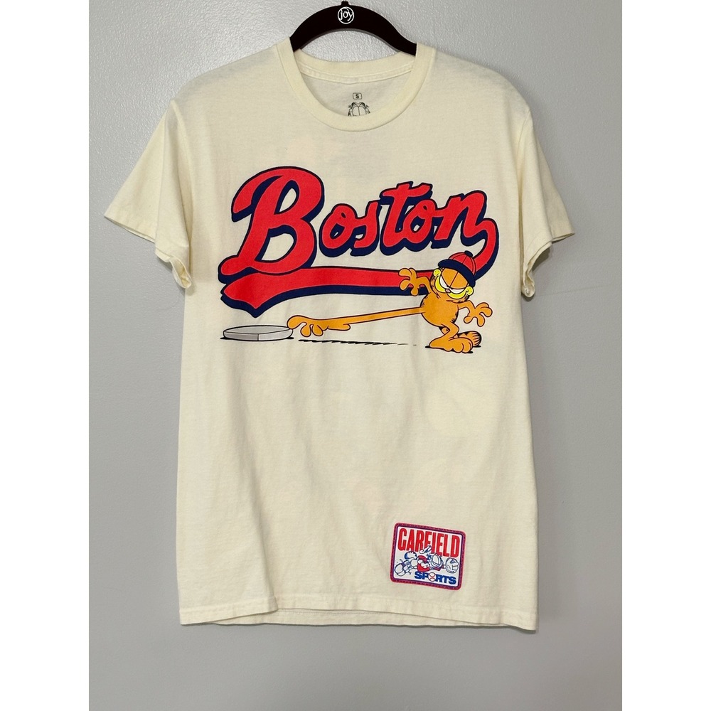 Boston Baseball Shirt Mens Medium Garfield Cartoon Tee Nickelodeon 2 Men's Small